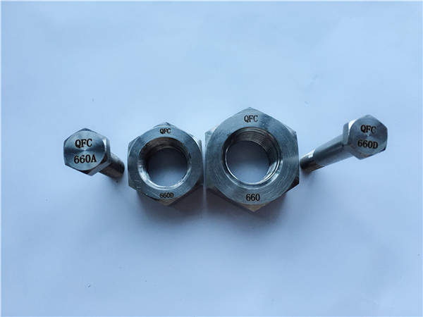 alloy 660 hex bol û hêstir, fasteners din1.4980